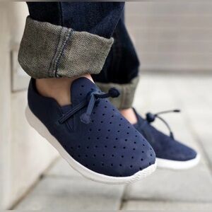 Native Shoes Apollo Moc Kids Size 3 Blue White Slip On Lightweight